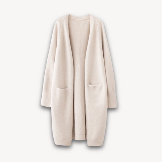 Anja | Damen Frühling Longline Offene Vorderseite Cardigan