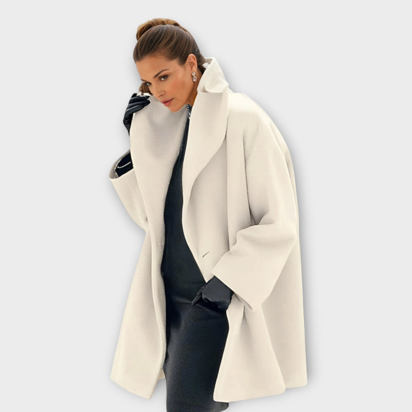 Gabriela | Oversized Wintermantel mit Breitem Kragen für Damen