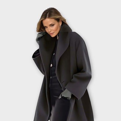 Gabriela | Oversized Wintermantel mit Breitem Kragen für Damen