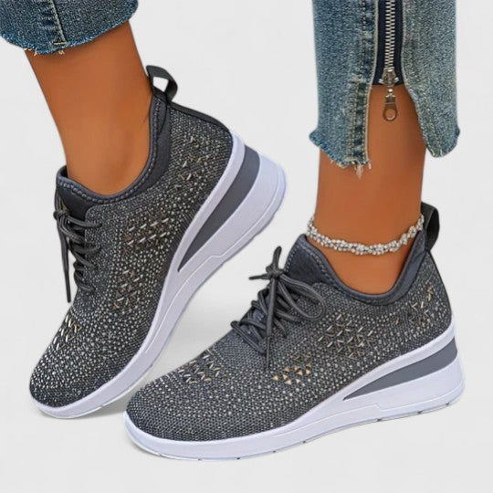 Marie | Damen Frühlings Leichte Strick-Plateau-Sneaker