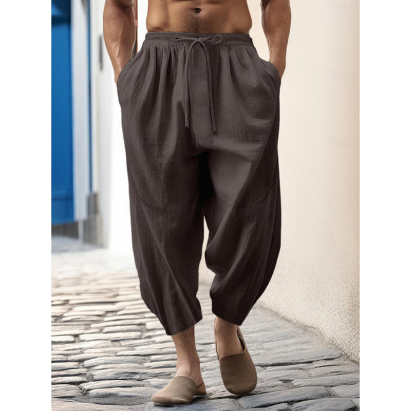 Anton | Herren Frühling Cropped Hose mit Relaxed Fit