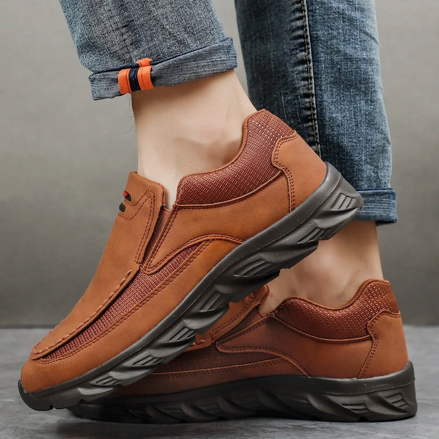 David | Herren Klassische Slip-On Freizeithalbschuhe