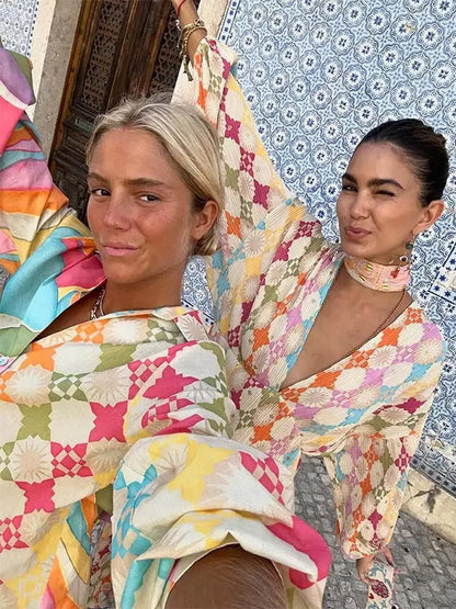 Karin | Damen Winter-Buntes Zweiteiliges Freizeit-Set