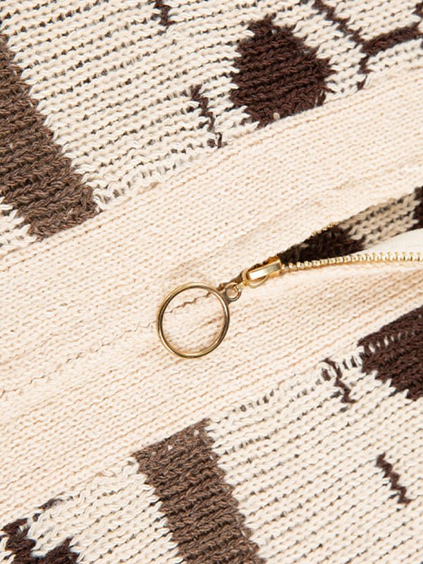 Emil | Herren Frühlings Gemusterter Cardigan Mit Reißverschluss