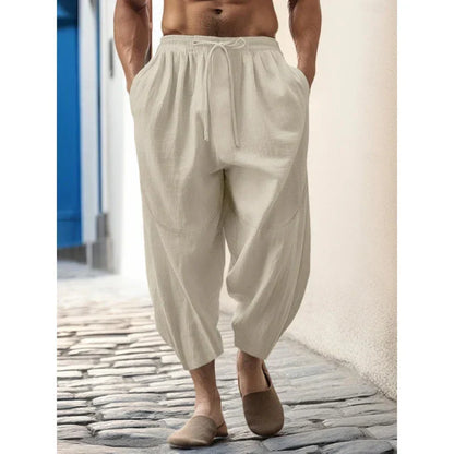 Anton | Herren Frühling Cropped Hose mit Relaxed Fit