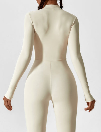 Regine | Damen Frühlings Stretch Zip-Up Jumpsuit