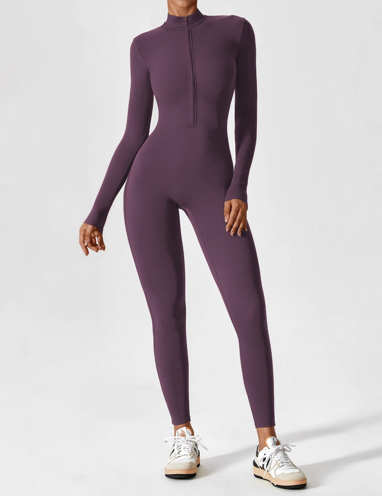 Regine | Damen Frühlings Stretch Zip-Up Jumpsuit