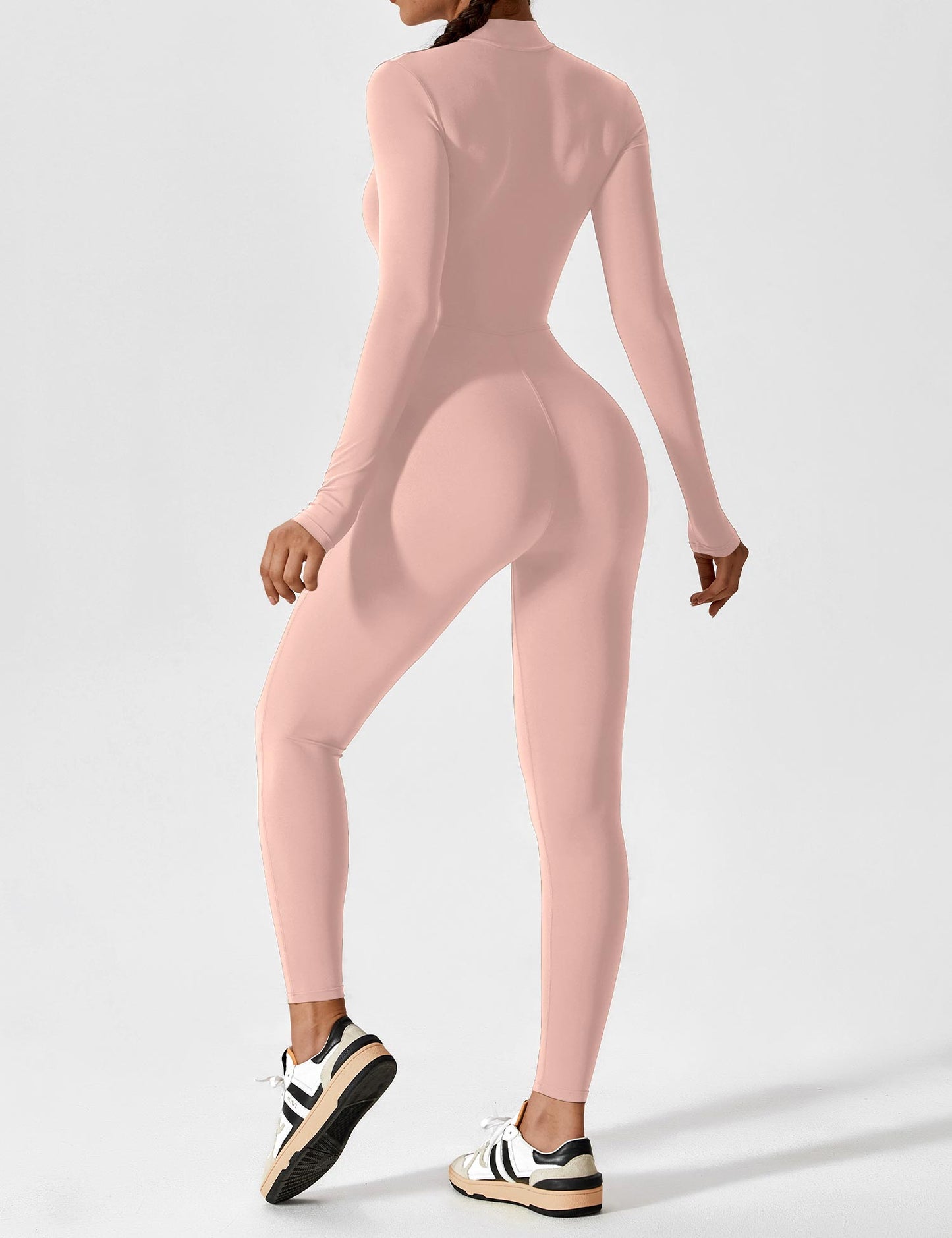 Regine | Damen Frühlings Stretch Zip-Up Jumpsuit