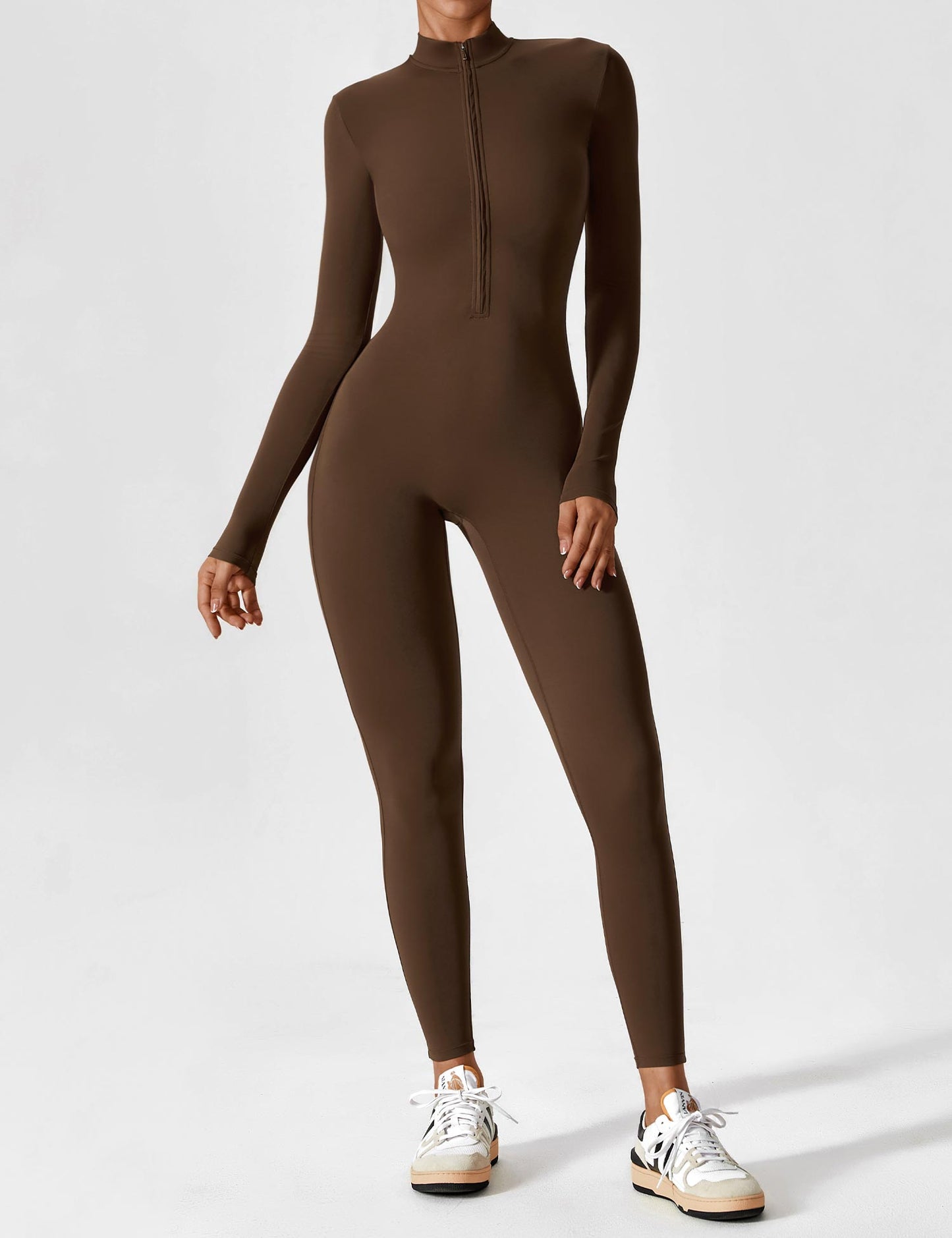 Regine | Damen Frühlings Stretch Zip-Up Jumpsuit