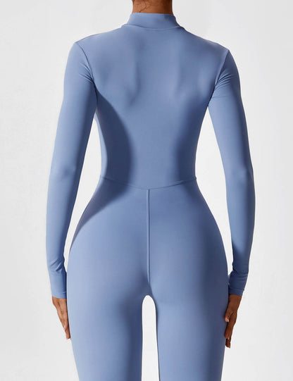 Regine | Damen Frühlings Stretch Zip-Up Jumpsuit