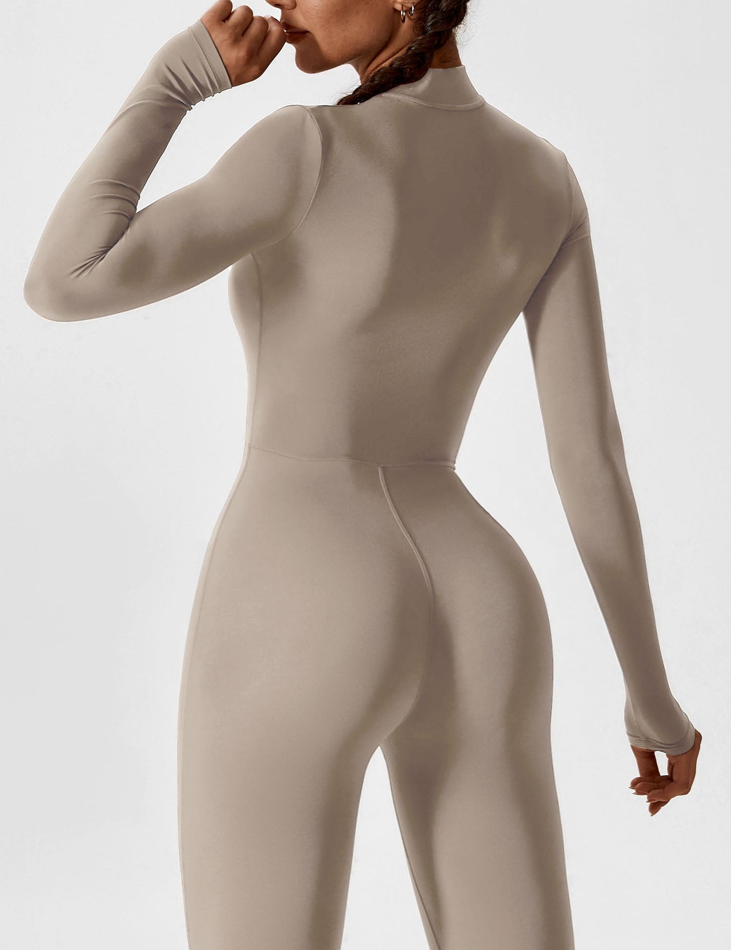 Regine | Damen Frühlings Stretch Zip-Up Jumpsuit