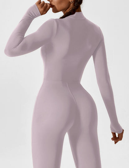 Regine | Damen Frühlings Stretch Zip-Up Jumpsuit