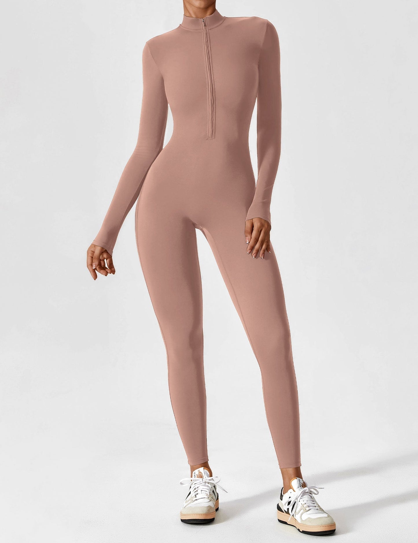 Regine | Damen Frühlings Stretch Zip-Up Jumpsuit