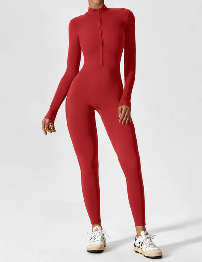 Regine | Damen Frühlings Stretch Zip-Up Jumpsuit