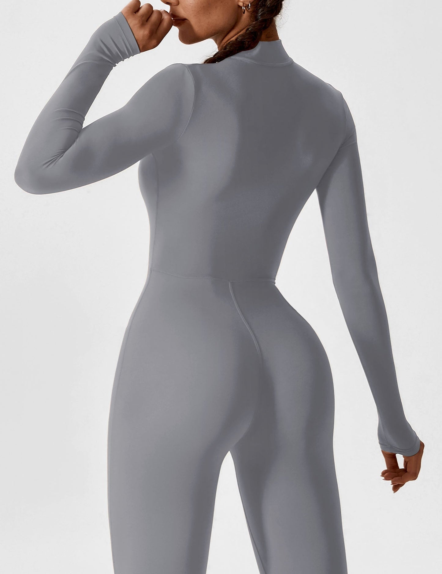 Regine | Damen Frühlings Stretch Zip-Up Jumpsuit