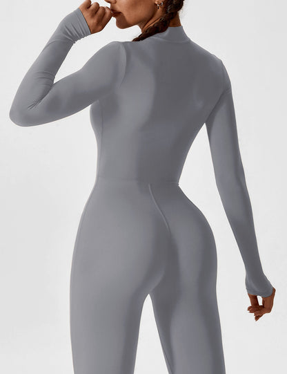 Regine | Damen Frühlings Stretch Zip-Up Jumpsuit